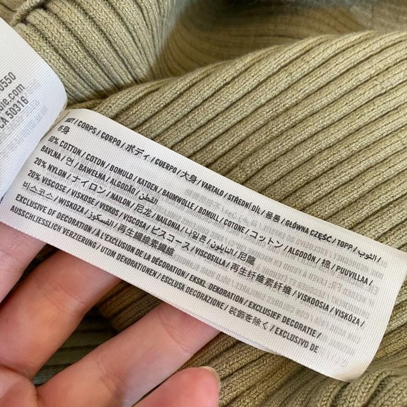 Abercrombie Green Polo Ribbed Dress Bodycon Soft - Picture 6 of 7